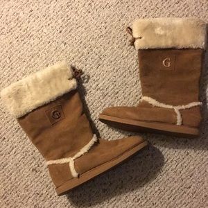G by Guess suede boots, camel, women’s size 10